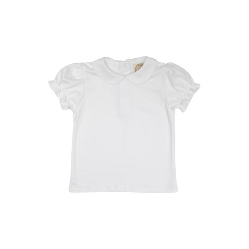 Maude's Peter Pan Collar Shirt - Short Sleeve Pima White