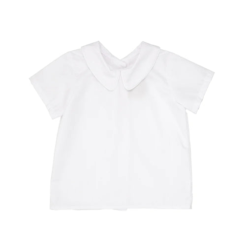 Peter Pan Shirt (Short Sleeve Woven) - Worth Avenue White