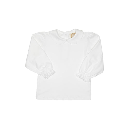 Maude's Peter Pan Collar Shirt Pima - Worth Avenue White