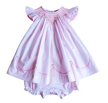 Load image into Gallery viewer, Emily &amp; Jason Collection Smocked Girl&#39;s Bishop with Bloomer