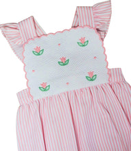 Load image into Gallery viewer, Serena Pink Embroidered Pique Sunsuit