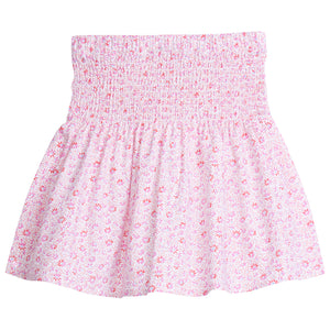 Shirred Circle Skirt - Pink Daisy