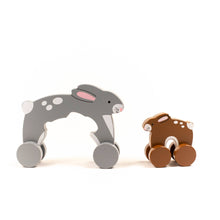 Load image into Gallery viewer, Bunny Big &amp; Little Wooden Roller