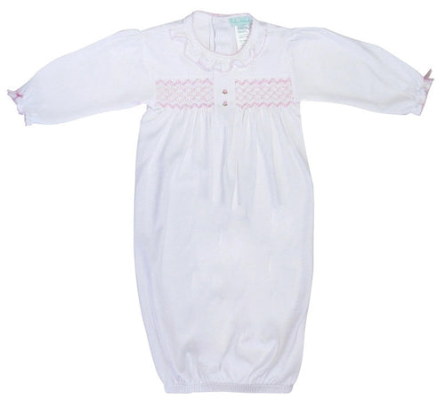 White Hand Smocked Daygown