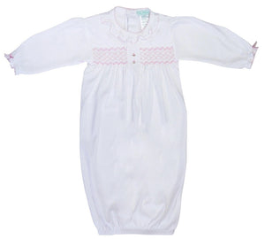 White Hand Smocked Daygown