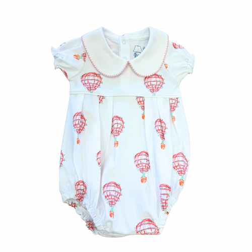 Girls Pleated Bubble - Pink Hot Air Balloon