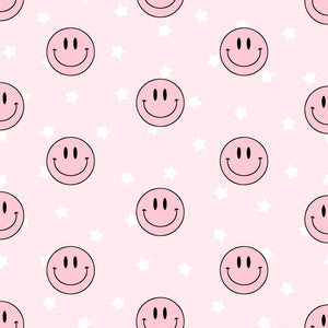 Two Piece Lounge Set - Pink Smiley