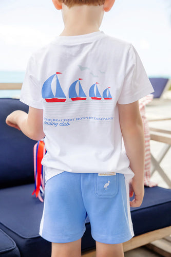 Sir Proper's T-Shirt - Worth Avenue White With Sailboats
