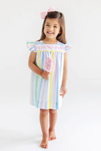 Load image into Gallery viewer, Rosemary Ruffle Dress -Wellington Wiggle Stripe