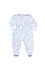 Load image into Gallery viewer, Blue Bears Trellace Smocked Footie