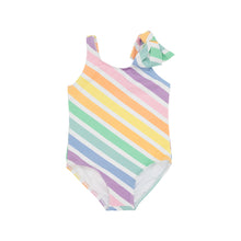 Load image into Gallery viewer, Brookhaven Bow Suit - Rainbow Rollerskate Stripe