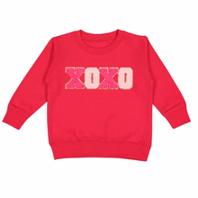 Load image into Gallery viewer, XOXO Patch Valentine’s Day Sweatshirt