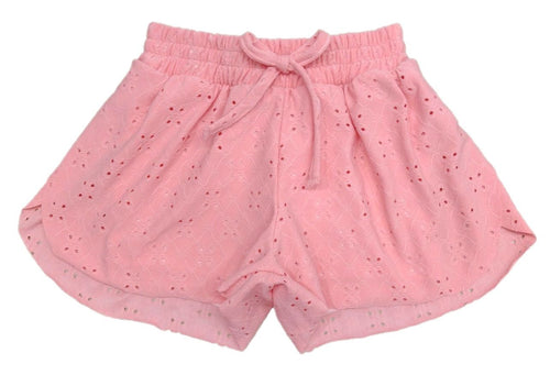 Eyelet Shorts - Pink