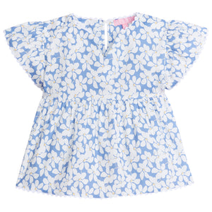 Positano Blouse - Piccadilly Blue