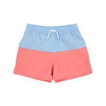 Load image into Gallery viewer, Country Club Colorblock Trunk - Beale Street Blue &amp; Parrot Cay Coral with T.B.B.C Pocket