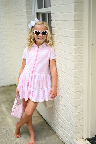 Little Girls Pink Terrycloth Coverup