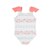 Load image into Gallery viewer, Edisto Beach Bathing Suit - Gasparilla Garlands with Parrot Cay Coral