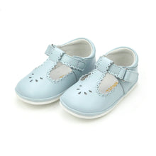 Load image into Gallery viewer, Dottie Scalloped T-Strap Mary Jane - Light Blue