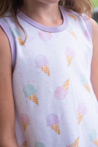 Madison Sleeveless Dress - Ice Cream