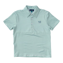 Load image into Gallery viewer, Pro Performance Polo in Green Spruce Stripe