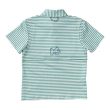 Load image into Gallery viewer, Pro Performance Polo in Green Spruce Stripe