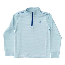 Load image into Gallery viewer, Pro Performance 1/4 Zip Pullover in Pool Blue Stripe