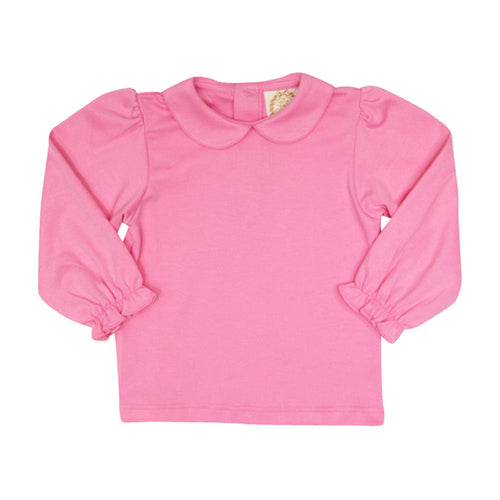 Maude's Peter Pan Collar Shirt (Pima) - Hamptons Hot Pink