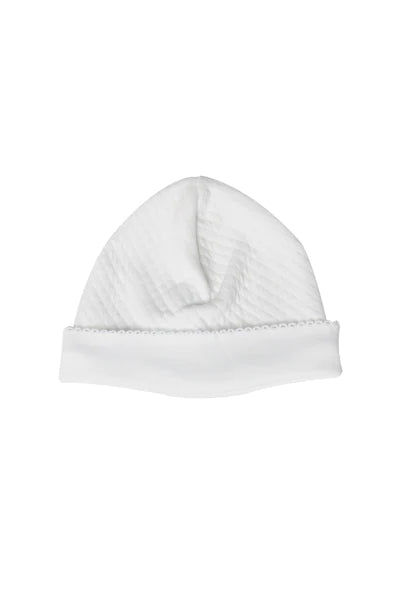 Milano Baby Hat - White Picot Trim
