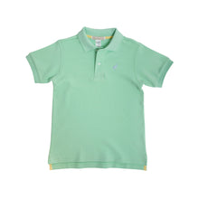 Load image into Gallery viewer, Prim &amp; Proper Polo - Grace Bay Green with Buckhead Blue Stork
