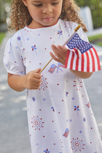Load image into Gallery viewer, Printed T-Shirt Dress - Patriotic Flags