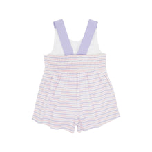 Load image into Gallery viewer, Reagan Romper - Lauderdale Lavender &amp; Palm Beach Pink Stripe with Lauderdale Lavender