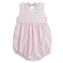 Load image into Gallery viewer, Scalloped Shelby Bubble - Pink Wide Oxford Stripe