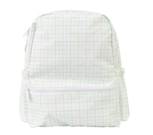 The Backpack - Small / Blue Green Windowpane