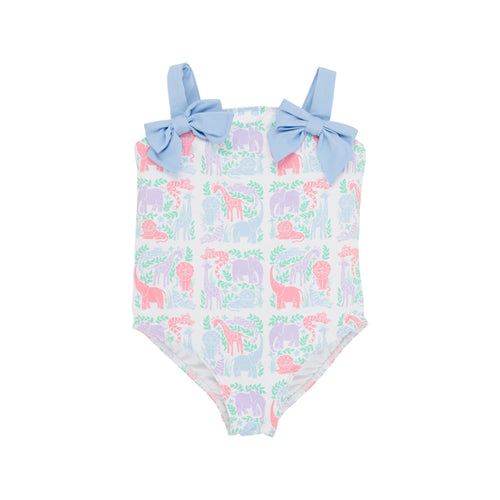 Shannon Bow Bathing Suit - Two By Two Hurrah Hurrah with Beale Street Blue