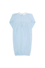 Load image into Gallery viewer, Blue Gingham Smocked Baby Gown