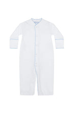 Load image into Gallery viewer, White Bubble Baby Converter Gown - Blue Picot Trim