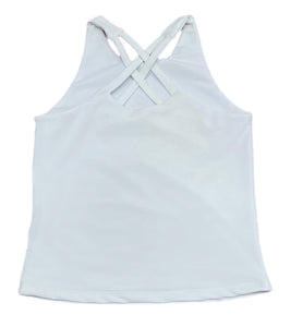 Cross Back Athleisure Top - White