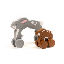 Load image into Gallery viewer, Bunny Big &amp; Little Wooden Roller