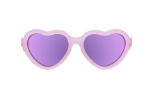 Load image into Gallery viewer, Polarized Heart Sunglasses - Frosted Pink | Purple Mirrored Lens