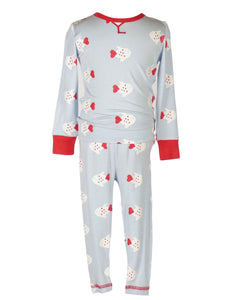 Lambie Jammies - Blue with Heart Fish