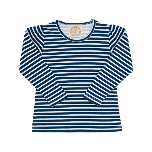Long Sleeve Penny's Play Shirt - Nantucket Navy Stripe