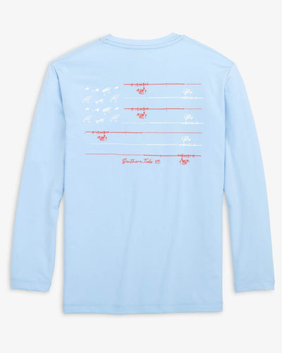 Red, White, and Lure Long Sleeve Performance T-shirt