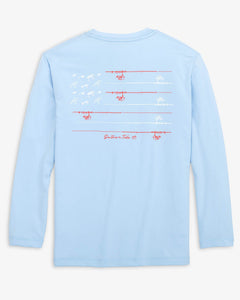 Red, White, and Lure Long Sleeve Performance T-shirt