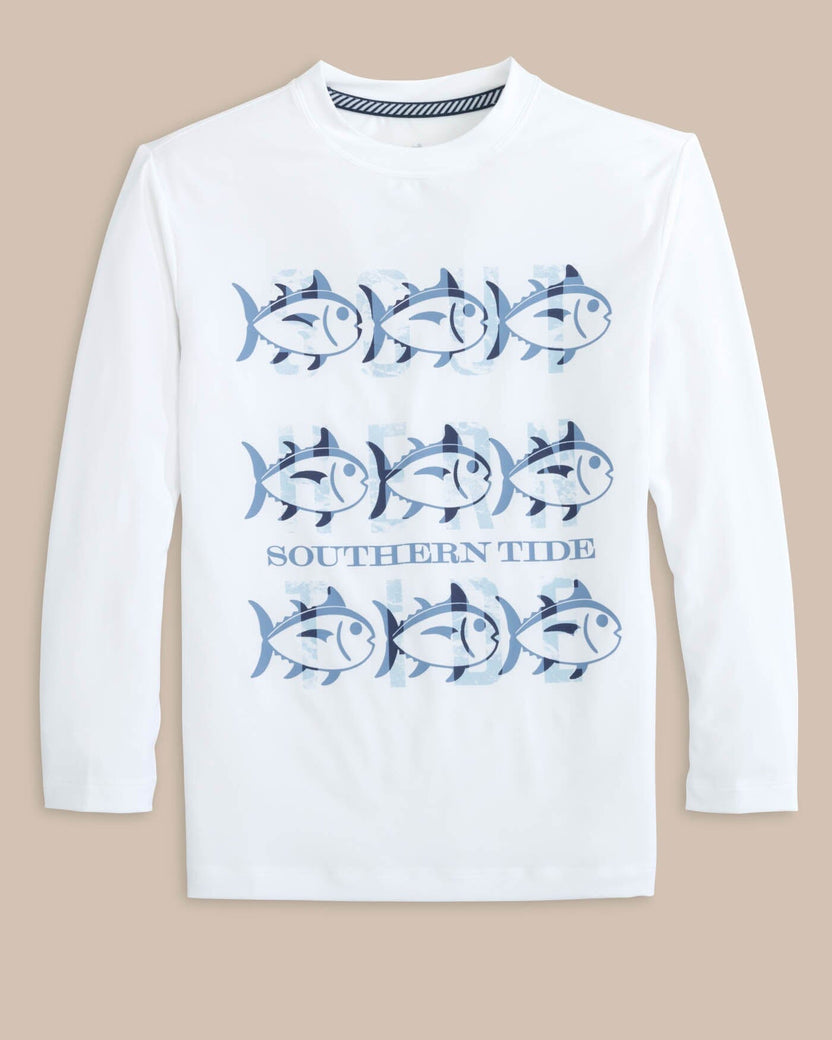 Triple Stack Ocean Front Graphic Long Sleeve Performance T-Shirt