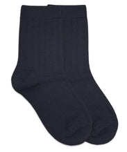Load image into Gallery viewer, Cotton Rib Crew Socks - Navy (1158)