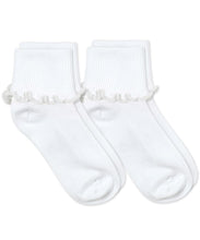 Load image into Gallery viewer, Ripple Edge Cuff Socks - White (2221)