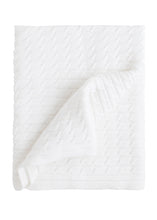 Load image into Gallery viewer, Cable Knit Blanket - White