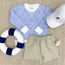 Load image into Gallery viewer, Covington Cap - Worth Avenue White with Nantucket Navy Gingham &amp; Nantucket Navy Stork