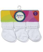 Load image into Gallery viewer, Rock-A-Bye Turn Cuff Socks White - 6 Pair Pack (MORE COLORS)