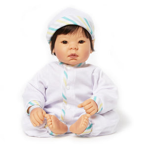 Newborn Nursery 76025 - Beautiful Baby Bown Eyes/Black Hair/Lt Skin Tone